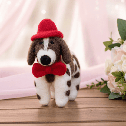 Handmade Wool Felt Springer Spaniel Dog Ornament