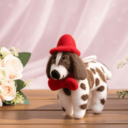 Handmade Wool Felt Springer Spaniel Dog Ornament