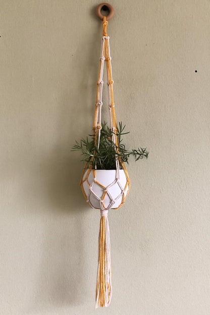 Two Tone Macrame Plant Hanger