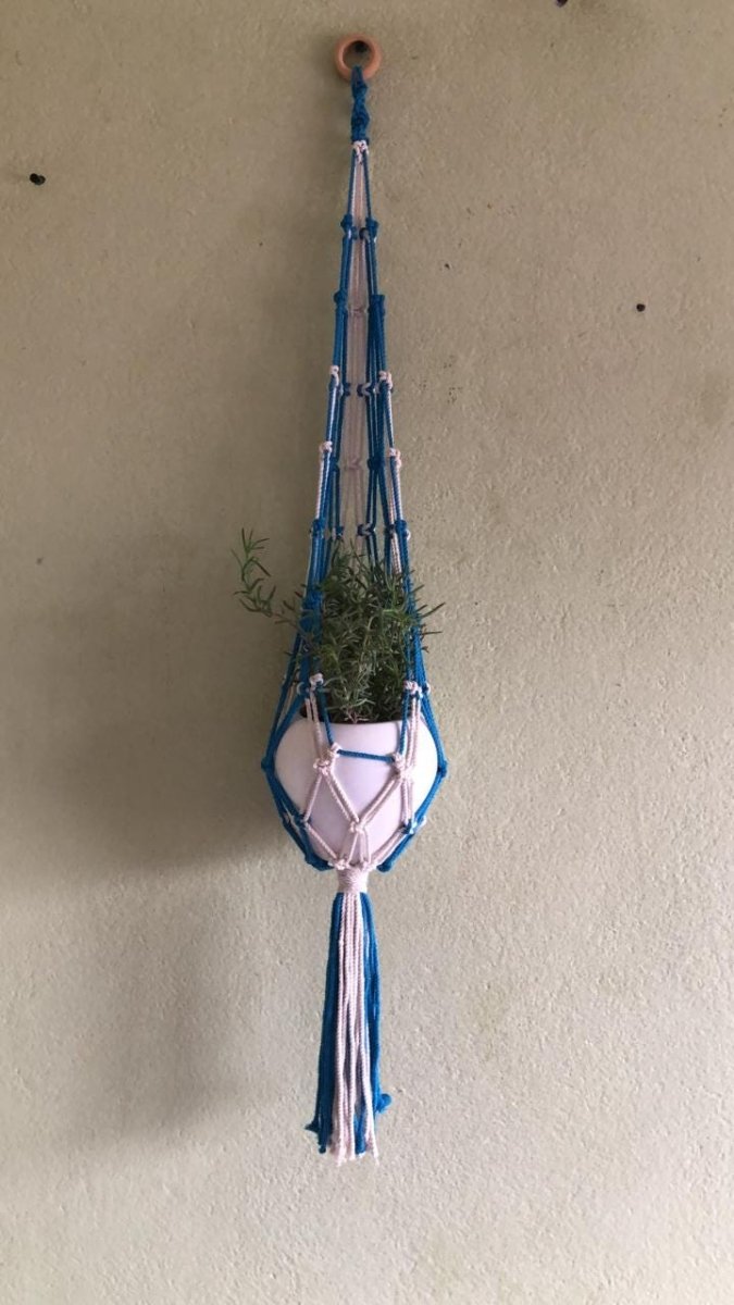 Two Tone Macrame Plant Hanger