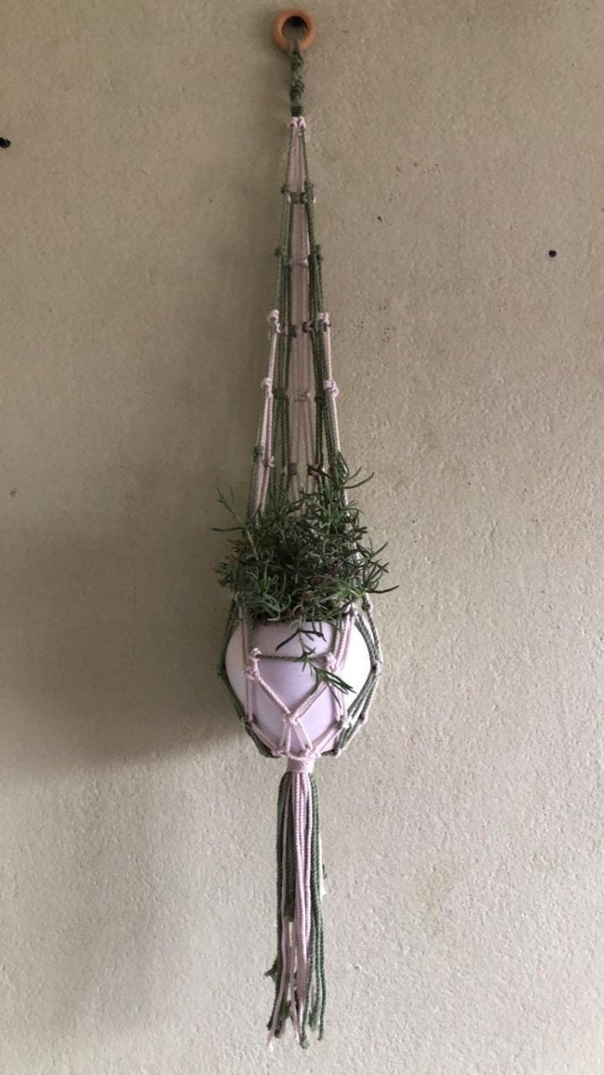 Two Tone Macrame Plant Hanger