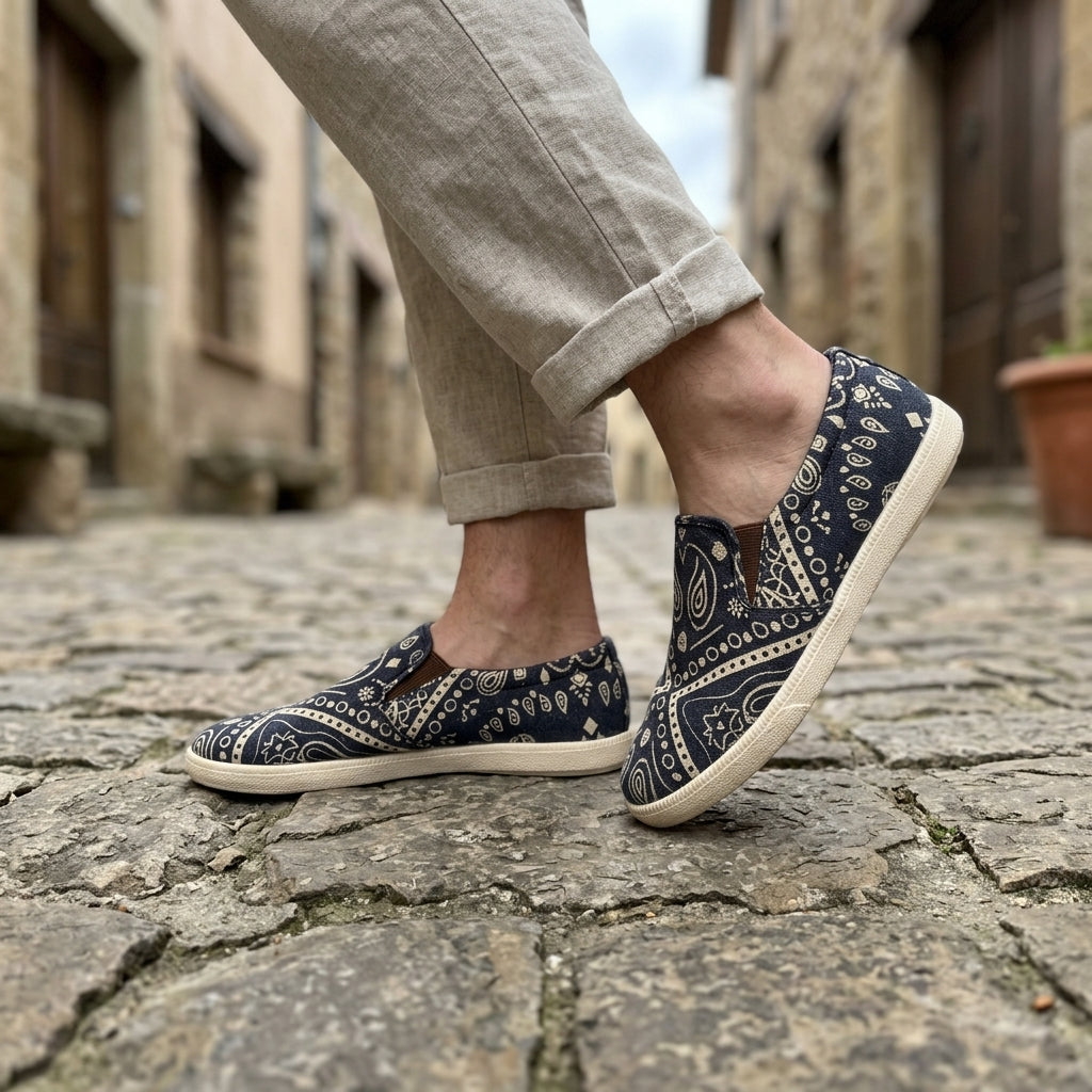 Organic Hemp Shoes – Mandala Slip-On Hemp Shoes Australia