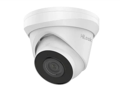 HiLook upto 4x 4MP IP Camera Kit – IPC-T240H-MU Turret Cameras + HL-NVR-104MH-C/4P(B) 4 Channel 4K PoE NVR CCTV Security System Budget CCTV Kit