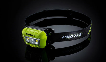 UNILITE-HL-8R Rechargeable Twin LED Sensor Head Torch | 475 Lumens, IP65, IK07 Rated