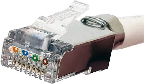 IDEAL Shielded Feed-Thru CAT6A/6/5e Modular Plugs – Large Diameter RJ-45 Connectors for 22–24 AWG, 0.040"–0.048" Conductors – Compatible with FT-45™ Crimp Tool