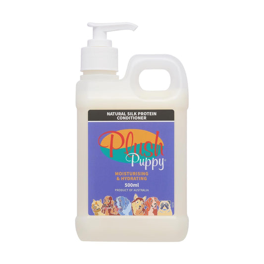 Natural silk protein conditioner bottle with white pump, 500 ml