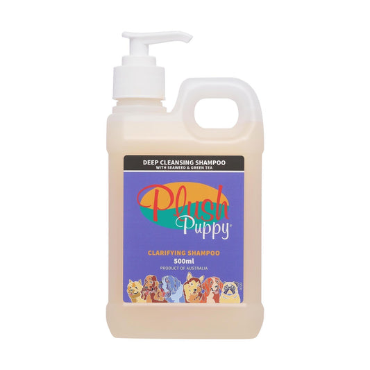 Plush Puppy deep cleansing dog shampoo bottle with pump, 500 ml