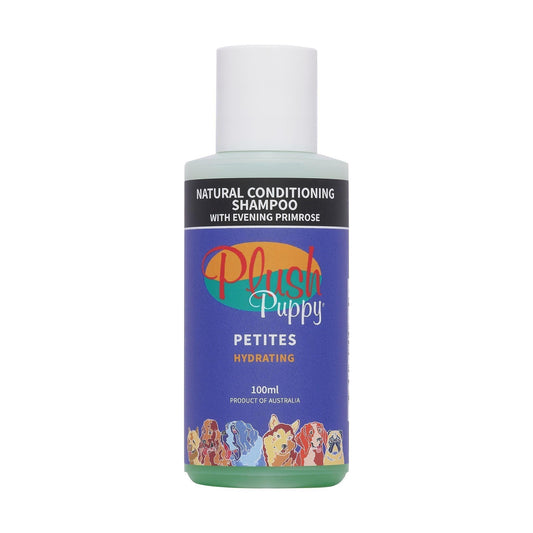 Natural conditioning shampoo bottle with evening primrose, 100 ml, purple label, white cap
