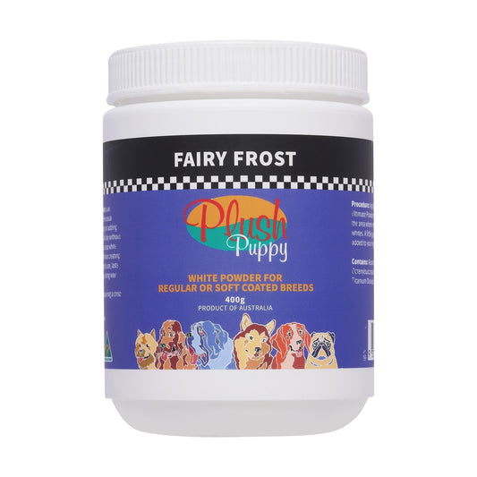 Plush Puppy Fairy Frost grooming powder tub in white, regular 400g