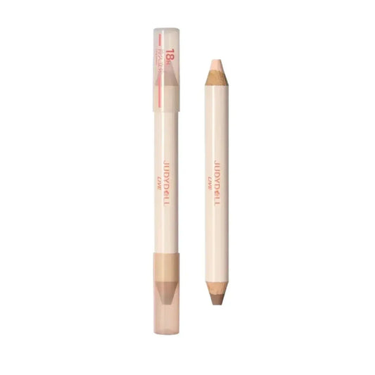Dual-ended highlight and contour stick, beige with brown pencil tip