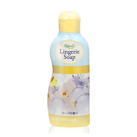 Lingerie soap bottle, 120ml, light blue with gold pump cap