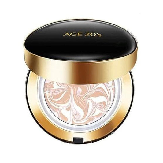 AGE 20's cushion foundation cover pact in gold and black case with pattern insert