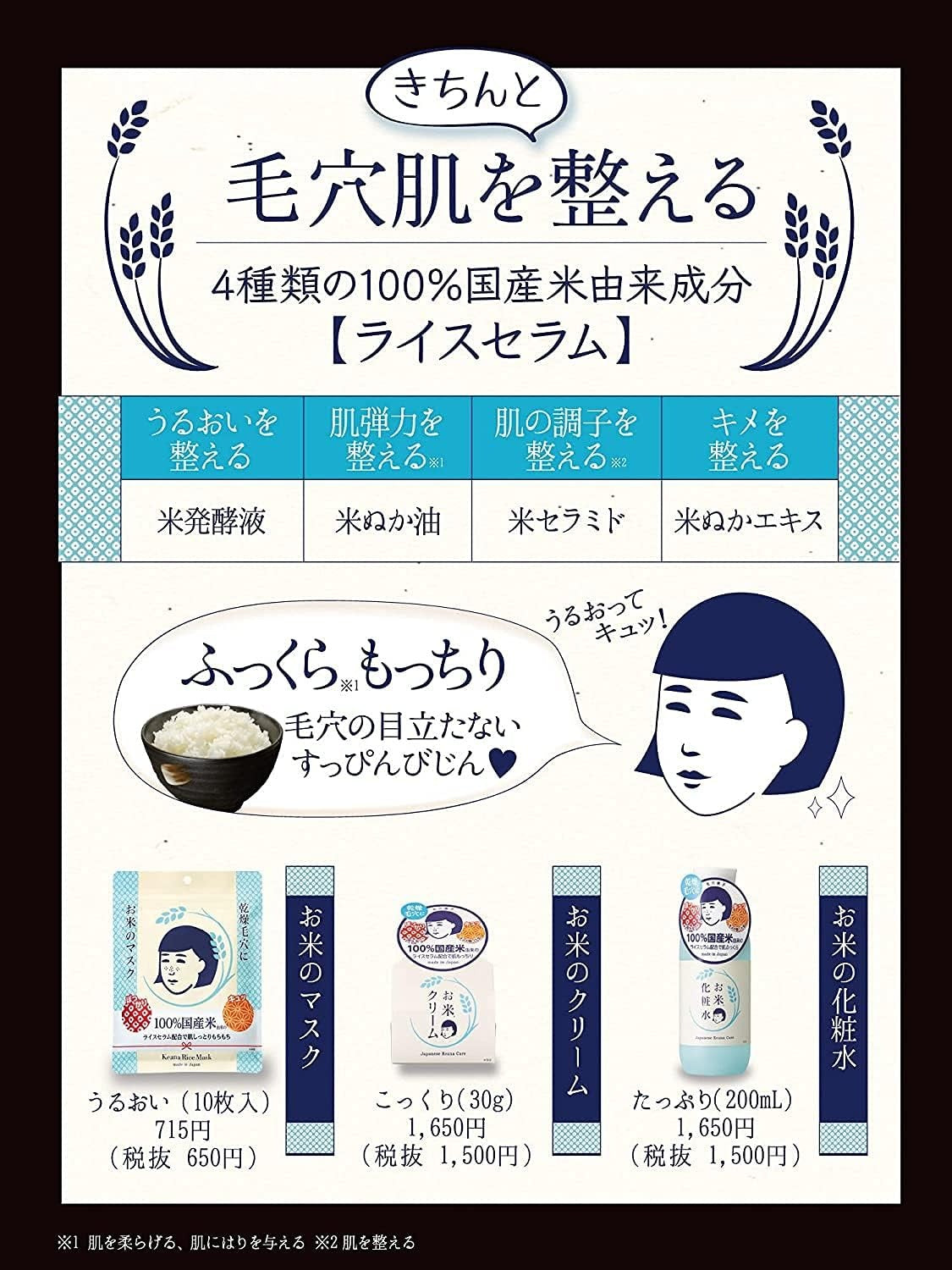 Ishizawa Laboratories Keana Nadeshiko Rice Essence Mask (10 pcs)