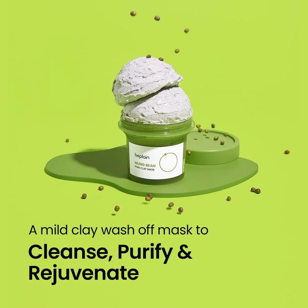 Beplain Mung Bean Gentle Cleansing Set (Foam 80ml + Cleansing Oil 200ml + Pore Clay Mask 120ml)