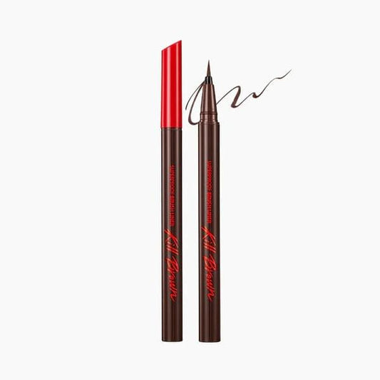 CLIO Superproof brush liner set with black and brown brush tips, red and brown caps