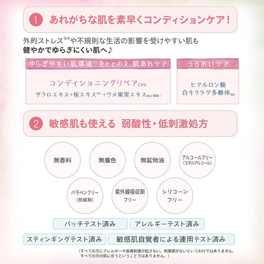 Face mask sheet pack back panel with skin-conditioning benefits and ingredient circles