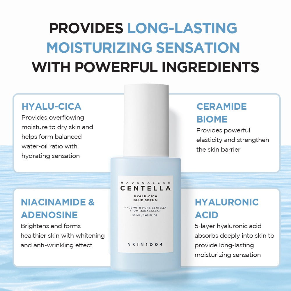 SKIN1004 Madagascar Centella Hyalu-Cica Blue Serum (50ml)