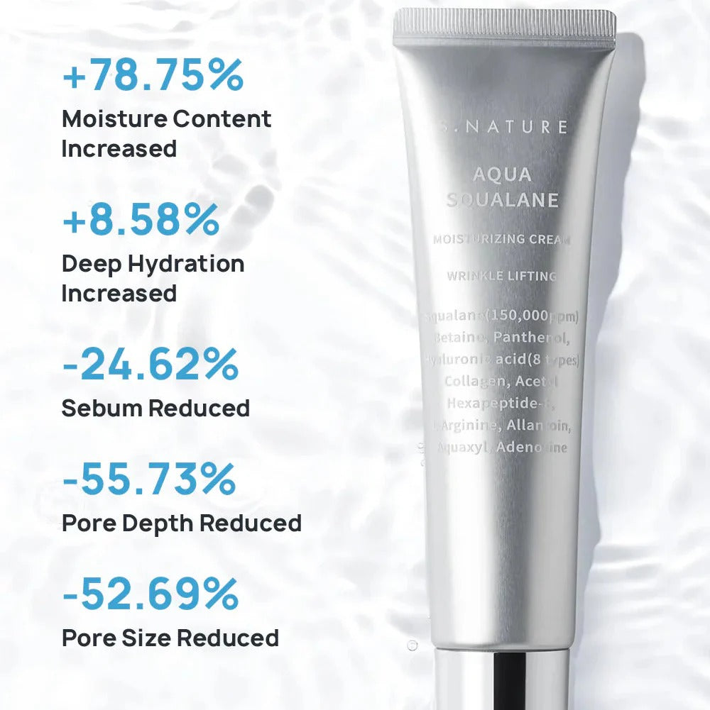S.NATURE Aqua Squalane Moisturizing Cream 30ml – Lightweight Hydrating Face Cream