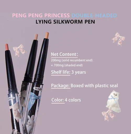 Pair of double-ended eye contour and highlight pencils with color tips