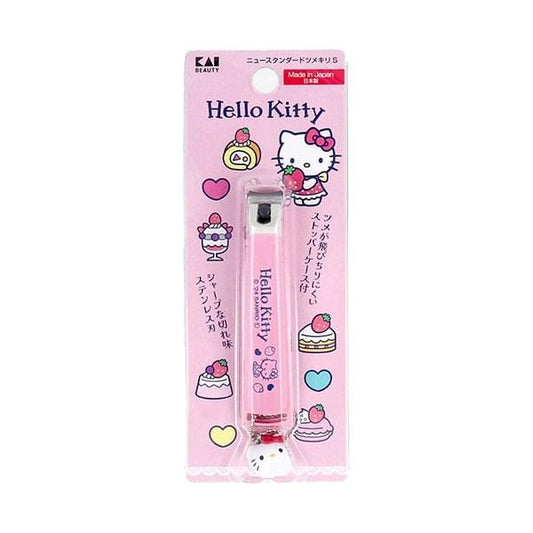 Hello Kitty-themed nail clipper in pink blister pack, KAI Beauty