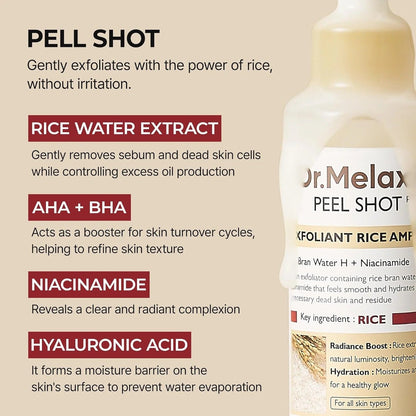 Dr. Melaxin Peel Shot Exfoliating White Rice Ampoule (80ml)