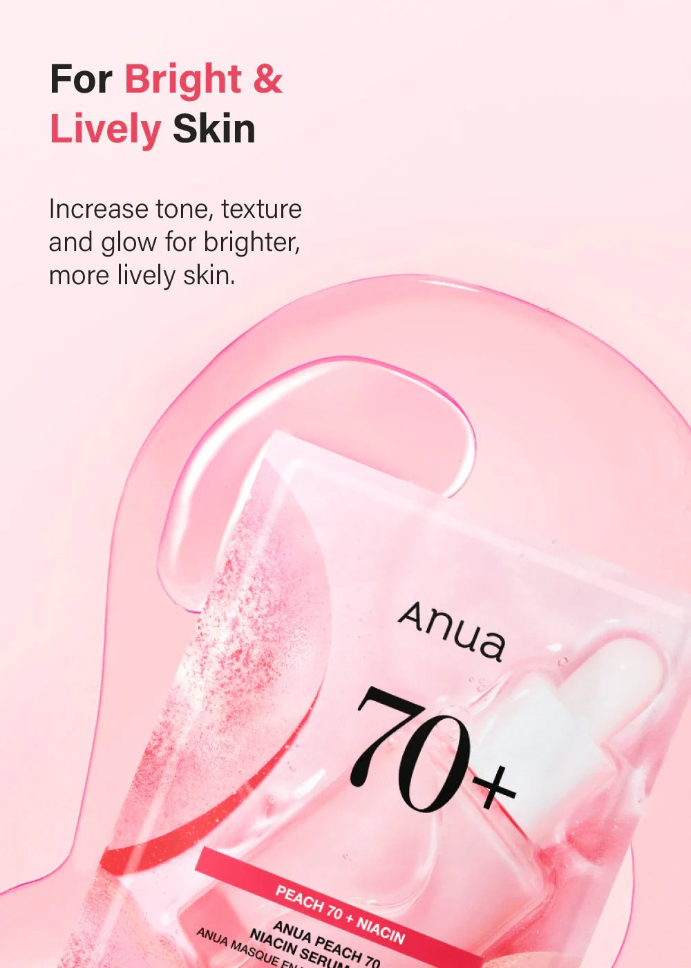 Anua Brightening & Glass Skin Mask Set: 4pc Peach 70 Niacinamide Serum + 1pc Heartleaf Cream Night Solution Mask