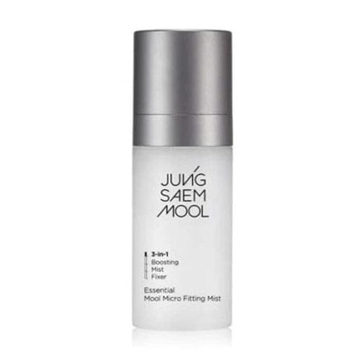 Essential Mool micro fitting mist bottle with silver cap, front label visible.