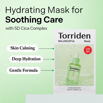 Torriden Soothe & Plump Set: 12-Pack Dive-In Hydration & Balanceful Cica Masks