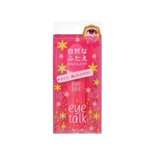 KOJI eye talk double eyelid glue gel in pink retail pouch packaging, 8ml.