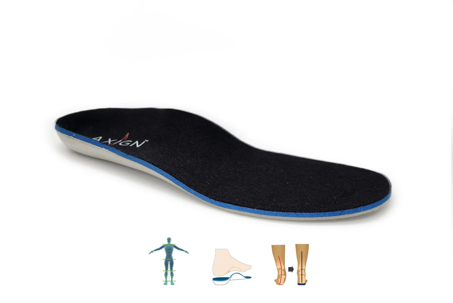 Axign River V2 Lightweight Casual Orthotic Shoe - Full Black