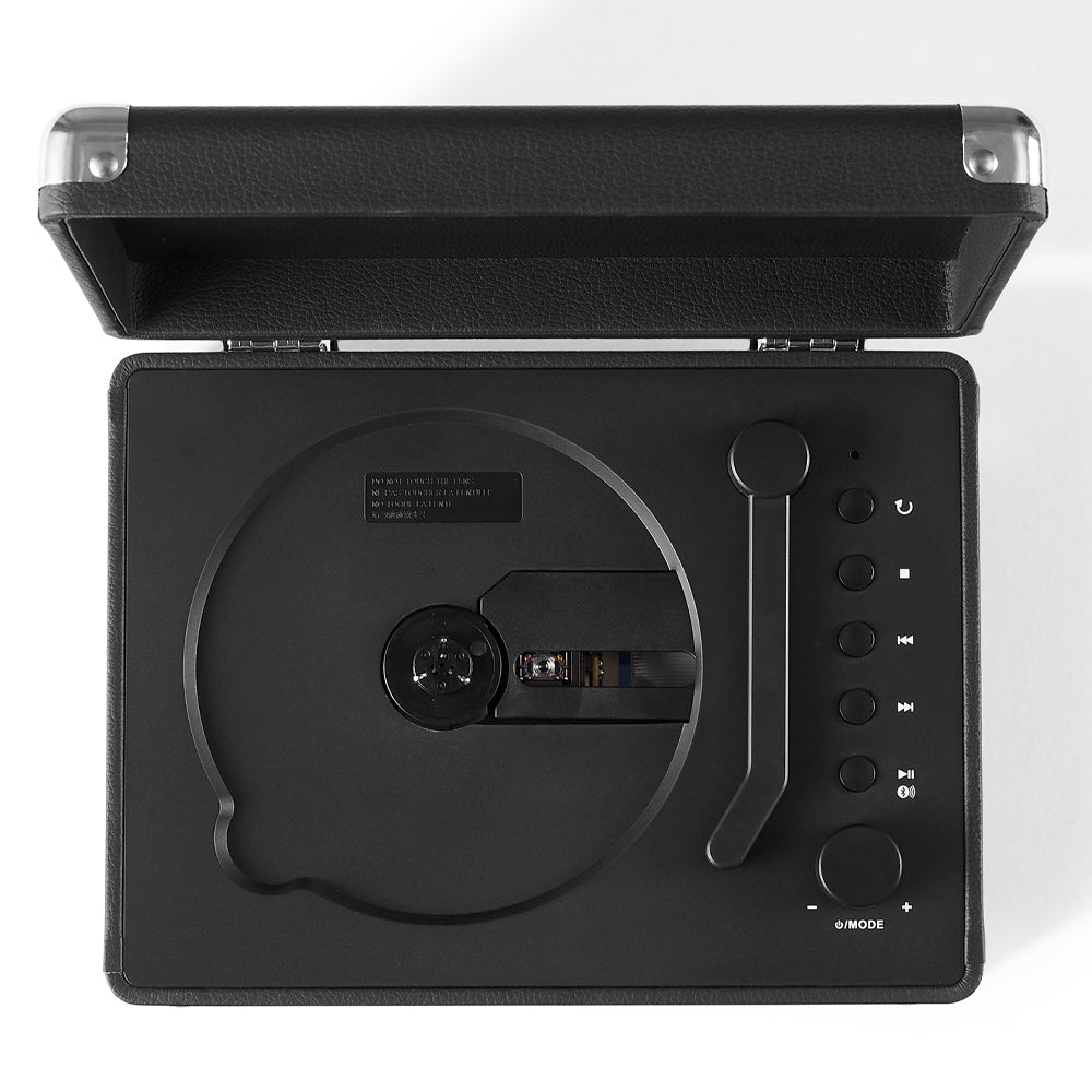 Crosley Cruiser Portable Retro CD Player with Stereo Bluetooth Speakers, FM Radio - Black