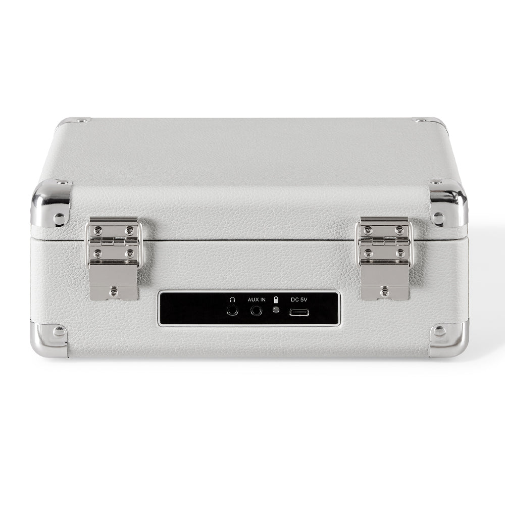 Crosley Cruiser Portable Retro CD Player with Stereo Bluetooth Speakers, FM Radio - White Sands