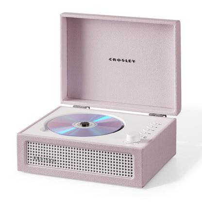 Crosley Voyager Portable Retro CD Player with Stereo Bluetooth Speakers, FM Radio - Amethyst