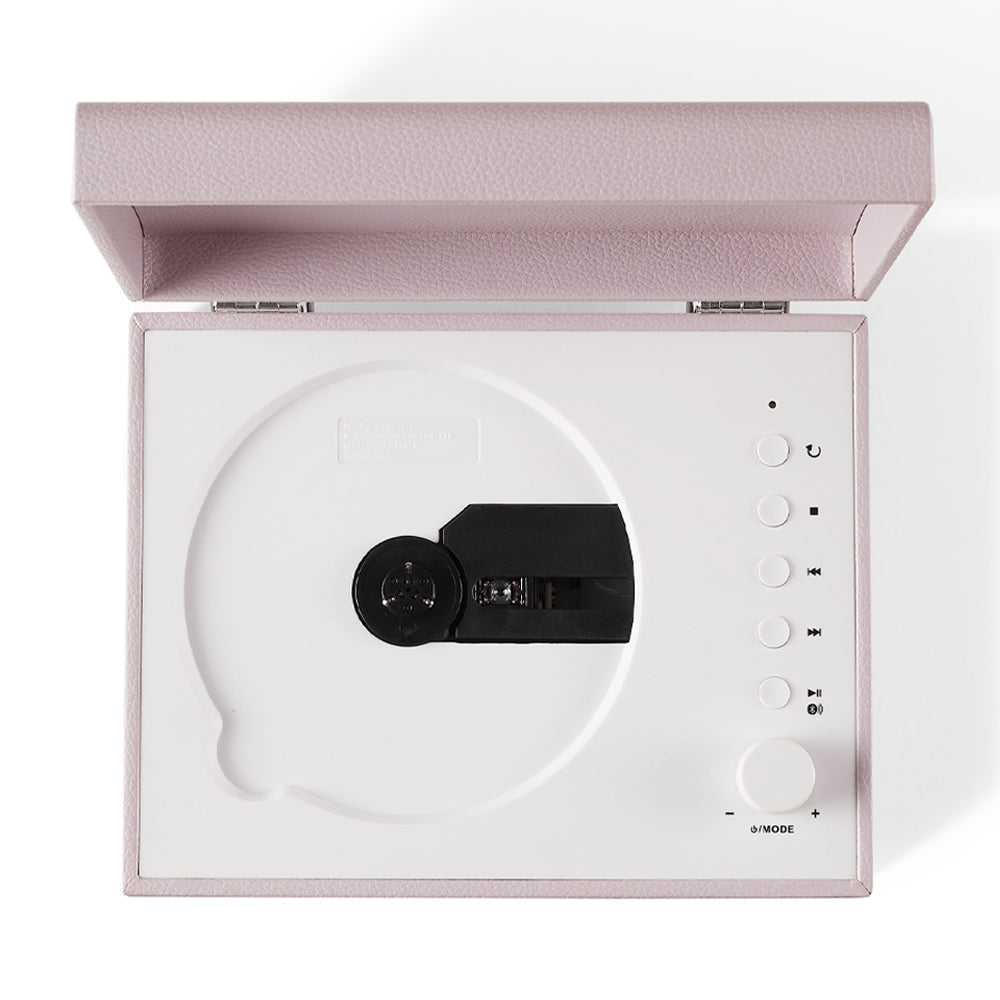 Crosley Voyager Portable Retro CD Player with Stereo Bluetooth Speakers, FM Radio - Amethyst