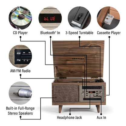 Crosley Serenade 8 in 1 Record Player