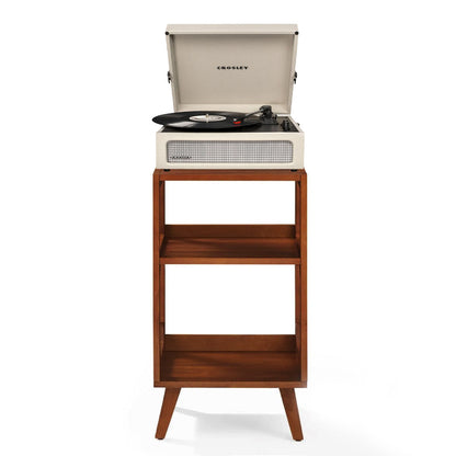 Crosley Voyager Bluetooth Portable Turntable + Crosley Asheville Stand Bundle - Dune