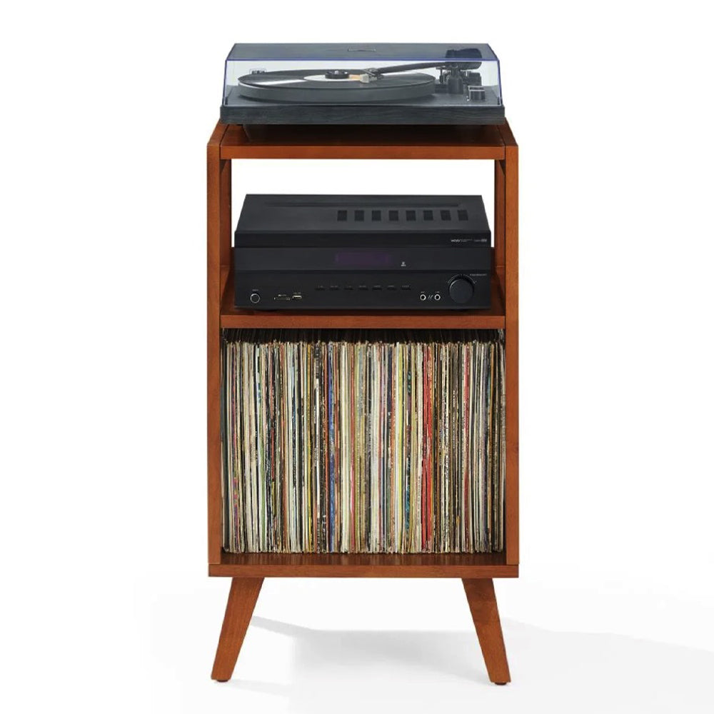 Crosley Voyager Bluetooth Portable Turntable + Crosley Asheville Stand Bundle - Floral