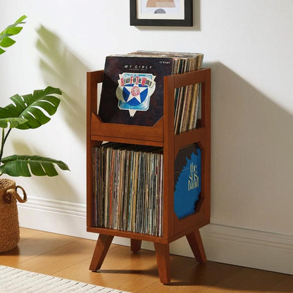 Crosley Asheville Small Vinyl Storage Stand – Walnut
