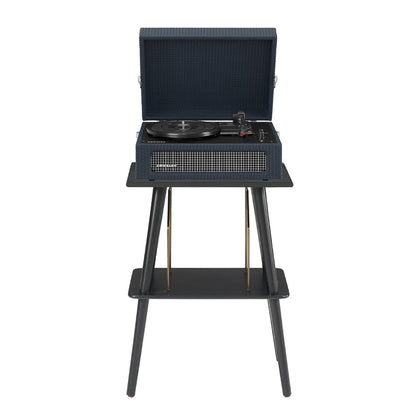Crosley Voyager Bluetooth Portable Turntable + Entertainment Stand Bundle  - Navy