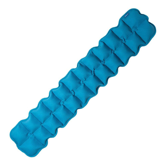 Blue padded spine stretcher with segmented contour cushions