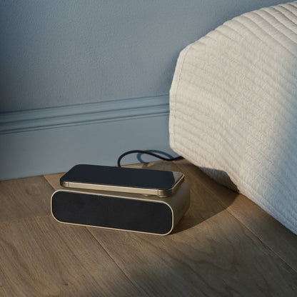 Kreafunk Wakie Alarm Clock Qi Charger + Bluetooth - Ivory Sand
