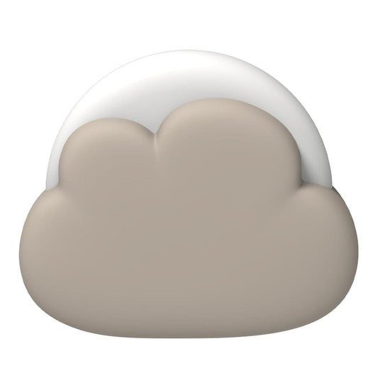 Kreafunk cloud-shaped kids lamp in ivory sand finish, front view