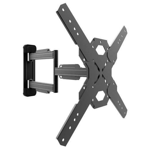 Full motion TV wall mount, black with VESA arms and mounting bracket