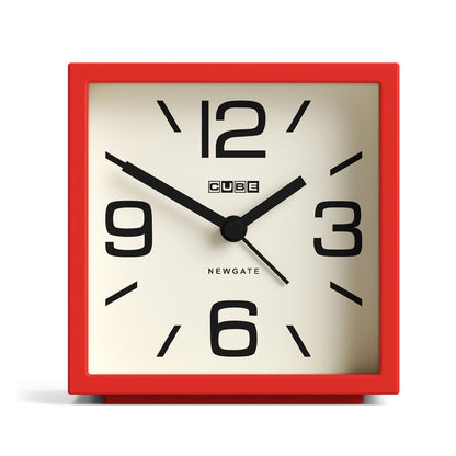 Newgate Cube Mantel Clock-Fire Engine Red