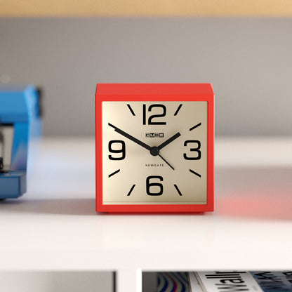Newgate Cube Mantel Clock-Fire Engine Red