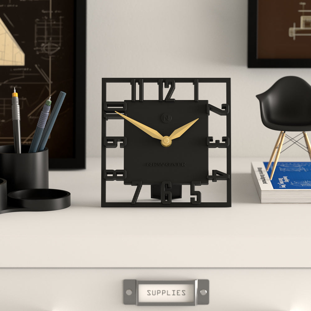 Newgate Highline Mantel Clock-Black