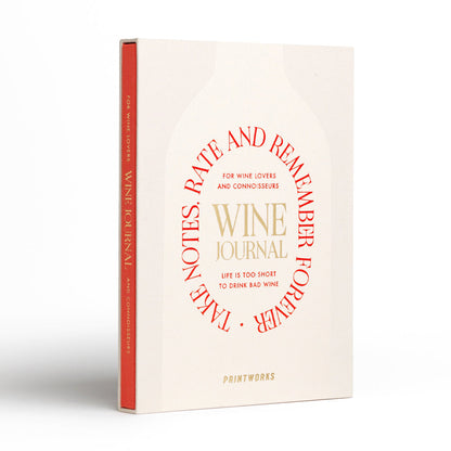 Printworks Wine Tasting Journal-Beige Red