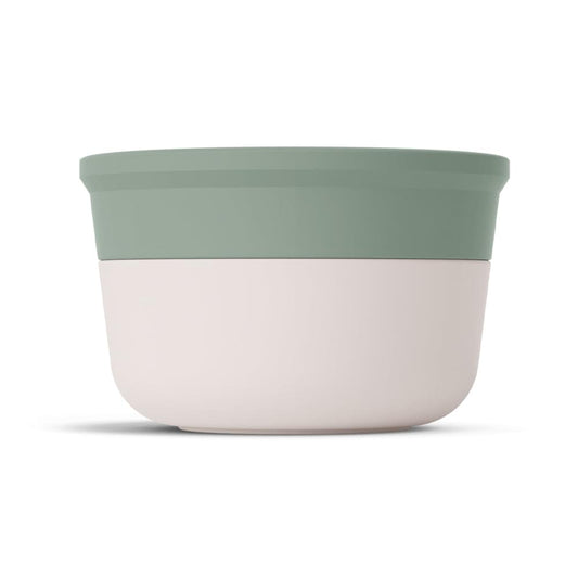 Monbento Temple M sauce cup, green lid and natural white base