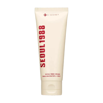 K-SECRET Seoul 1988 facial cream tube, pale cream color, 100ml