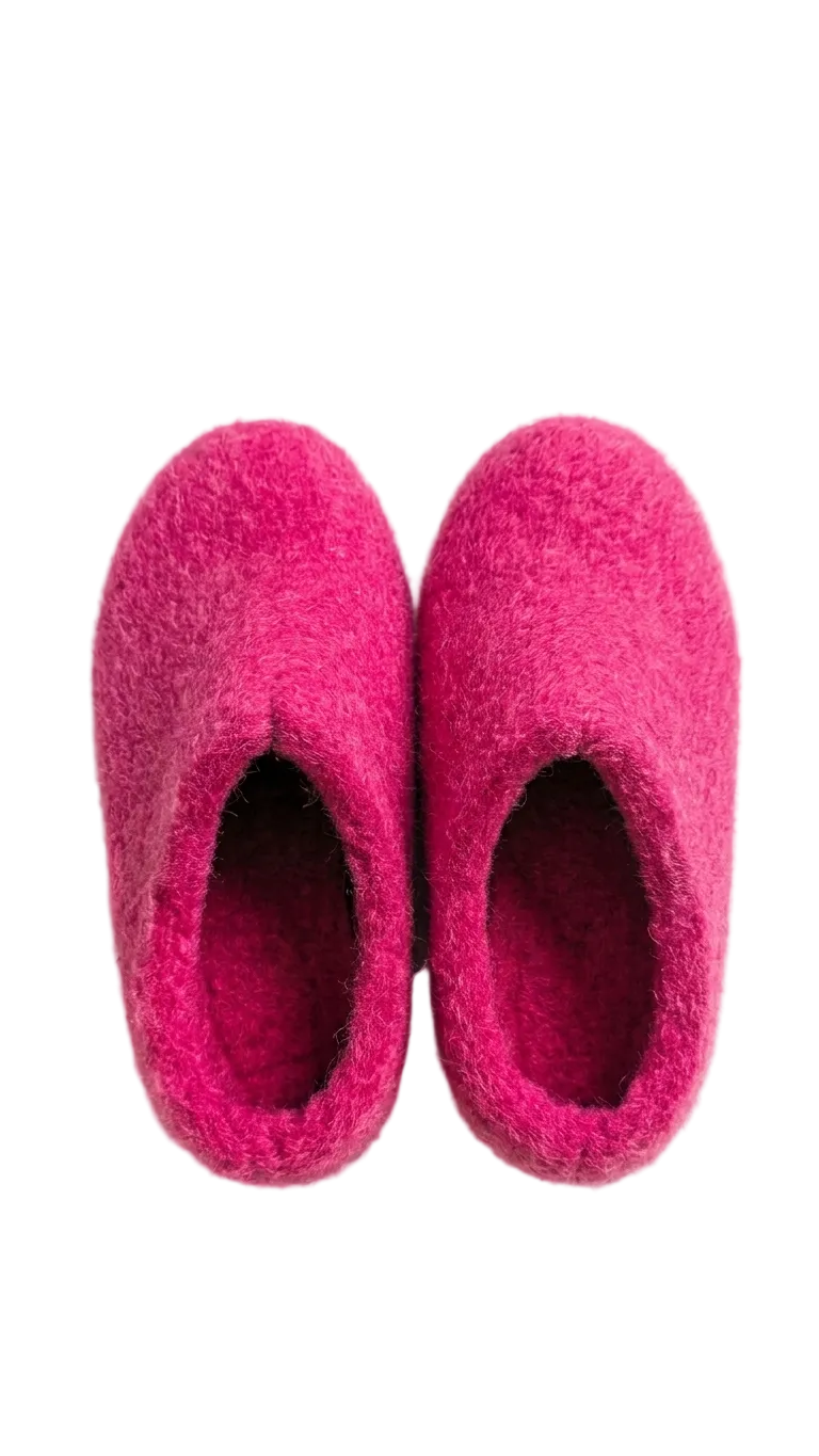 Kids Wool Felt Slippers – Handmade 100% NZ Wool Children's House Shoes